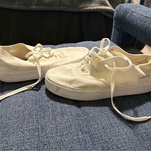 adidas Off-White Canvas Low-Top Sneakers